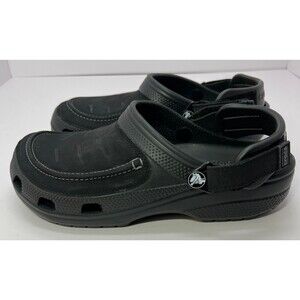 Crocs Yukon Vista ll Men's Size 8 Black Slip On Clogs Shoes Adjustable Straps